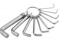 Ключ имбрусовый набор НЕХ 10шт. никель. SPARTA (112685)