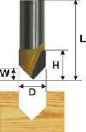 Фреза Энкор 9306 пазовая гальтельная V-обр.