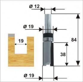 Фреза Энкор 28064 кромочная прямая Эксперт по ДСП