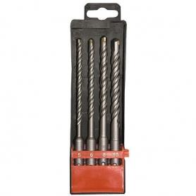 Набор MATRIX SDS+ 4шт в пласт. коробке по бетону 5-6-8-10*160мм