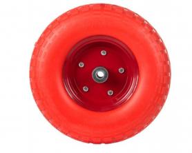 Колесо для тачки садовой W13-400/6PU(20) полиуретановое; симметричная ось;