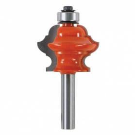 Фреза Кратон кромочная фигурная с подшипником  PROF Ø34,9х25,4 мм R11,1 мм, хв.8 мм