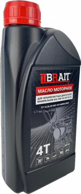 Масло BRAIT 4-Т SAE 10W-40 API SF/CC минеральное 946мл.