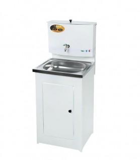 Умывальник дачный ЛЮКС, без подогрева, нержавеющая мойка, цвет белый