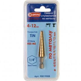 Сверло ступенчатое по металлу 4-12 мм ДИОЛД